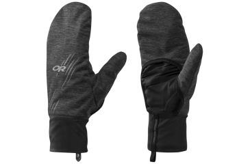 Image of Outdoor Research Overdrive Convertible Glove - Mens-Heather/Black-Medium