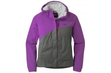 Image of Outdoor Research Panorama Point Jacket, Women's, Ultraviolet/Charcoal herringbone, XL 264428-ultrv/chr hrb-XL