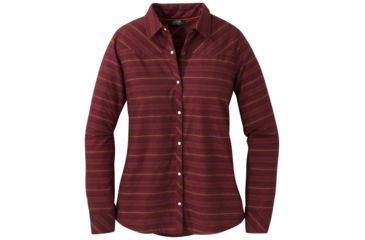 Image of Outdoor Research Pilchuck Long Sleeve Shirt - Womens, Garnet, Extra Small, 2681471295005