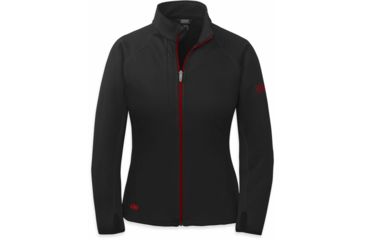 Image of Outdoor Research Radiant Hybrid Jacket - Women's-Black/Flame-Medium