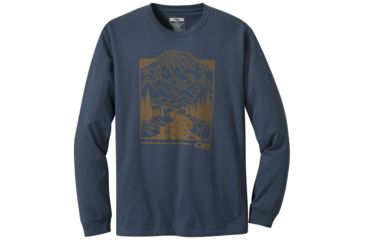 Image of Outdoor Research Rainier L/S Tee - Mens, Night, Medium, 2734040218007