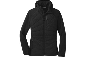 Image of Outdoor Research Refuge Hybrid Hooded Jacket - Womens, Black, Small, 2691980001006