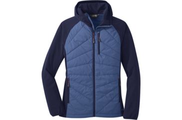 Image of Outdoor Research Refuge Hybrid Hooded Jacket - Womens, Chambray/Twilight, Medium, 2691981790007