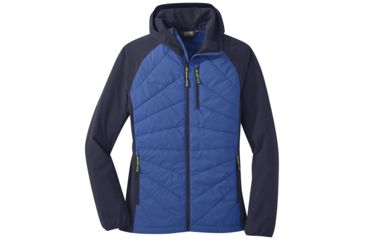 Image of Outdoor Research Refuge Hybrid Hooded Jacket - Womens, Lapis/Naval Blue, Extra Small, 2691981336005