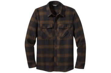 Image of Outdoor Research Sandpoint Flannel Shirt - Mens, Black Plaid, Extra Large, 2776011107009