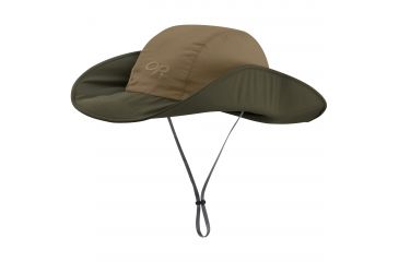 Image of Outdoor Research Seattle Sun Sombrero, Unisex, Coyote/Fatigue, S/M 264387-cyt/ftg-S/M