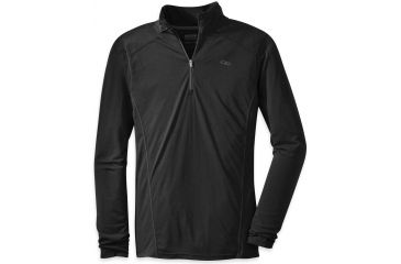 Image of Outdoor Research Sequence Long-Sleeve Zip Top - Men's-Black-Small