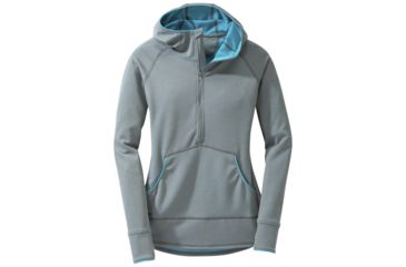 Image of Outdoor Research Shiftup Zip-Top - Women's-Pewter/Typhoon-Large