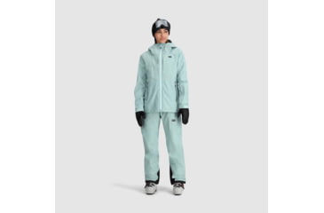 Image of Outdoor Research Skytour AscentShell Bibs - Womens, Sage/Pro Khaki, Large, 2832082613008