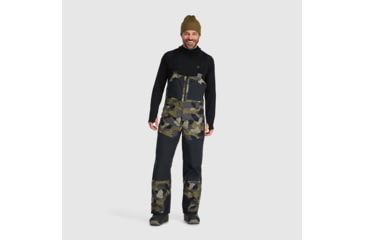 Image of Outdoor Research Snowcrew Bibs - Mens, Loden Camo/Black, 3XL, 3000582228-XXXL