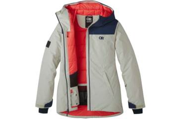 Image of Outdoor Research Snowcrew Jacket - Womens, Sand/Naval Blue, Medium, 2832052063007