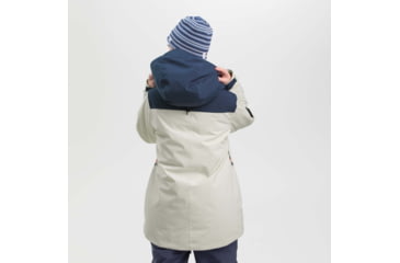 Image of Outdoor Research Snowcrew Jacket - Womens, Sand/Naval Blue, Medium, 2832052063007