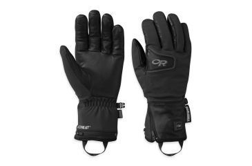 Image of Outdoor Research Stormtracker Heated Gloves - Mens-Black-Large