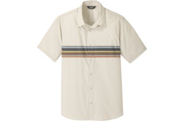 Image of Outdoor Research Strata Short Sleeve Shirt - Mens, Sand Stripe, Extra Large, 2744251816009