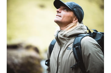 Image of Outdoor Research Stratoburst Stretch Rain Jacket - Mens, Ranger Green, Small, 3008932288006