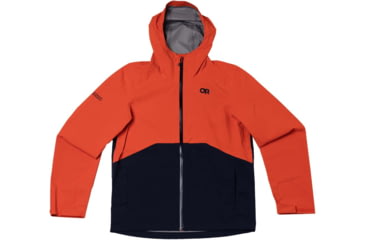 Image of Outdoor Research Stratoburst Stretch Rain Jacket - Mens, Spice/Dark Navy, Small, 3008932726006