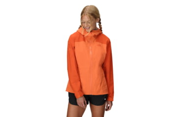 Image of Outdoor Research Stratoburst Stretch Rain Jacket - Womens, Spice/Zest, Large, 3008942839-L