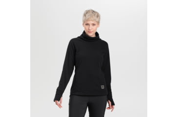 Image of Outdoor Research Trail Mix Cowl Pullover - Womens, Black, M, 2744410001007