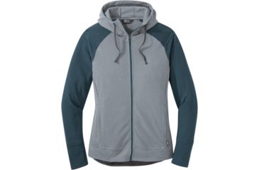 Image of Outdoor Research Trail Mix Jacket - Womens, Lead/Mediterranean, Large, 2744421796008