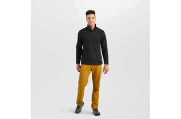 Image of Outdoor Research Trail Mix Snap Pullover II - Mens, Black, L, 2885480001008