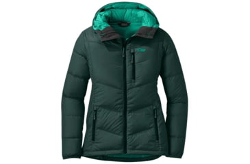 Image of Outdoor Research Transcendent Down Hoodie - Womens, Fir, Small, 2681051858006