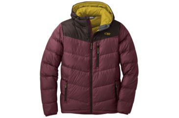 Image of Outdoor Research Transcendent Down Hoody - Mens, Raisin/Dark Roast, Extra Large, 2680841612009
