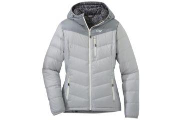 Image of Outdoor Research Transcendent Down Hoody - Womens, Smoke/Light Pewter, Small, 2681051620006