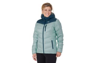 Image of Outdoor Research Transcendent Down Hoody - Womens, Waterfall/Prussian Blue, Large, 2681051628008