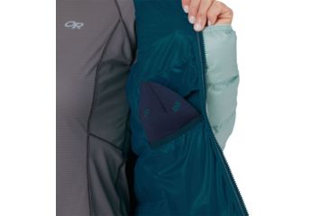 Image of Outdoor Research Transcendent Down Hoody - Womens, Waterfall/Prussian Blue, Large, 2681051628008