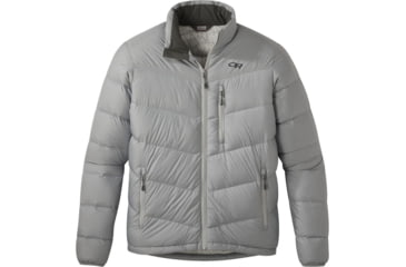 Image of Outdoor Research Transcendent Down Jacket - Mens, Light Pewter, Large, 2680851564008