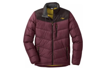 Image of Outdoor Research Transcendent Down Jacket - Mens, Raisin / Dark Roast, Large, 2680851612008