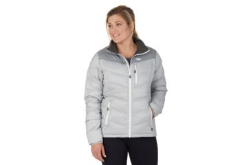 Image of Outdoor Research Transcendent Down Jacket - Womens, Smoke/Light Pewter, Large, 2681061620008