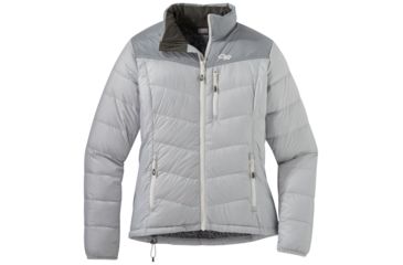 Image of Outdoor Research Transcendent Down Jacket - Womens, Smoke/Light Pewter, Large, 2681061620008