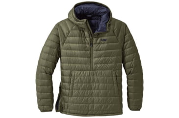 Image of Outdoor Research Transcendent Down Pullover - Mens, Fatigue, Large, 2775710740008