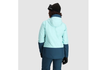 Image of Outdoor Research Tungsten II Jacket - Womens, Calcite/Harbor, Extra Small, 3005912600005