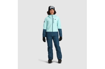 Image of Outdoor Research Tungsten II Jacket - Womens, Calcite/Harbor, Extra Small, 3005912600005