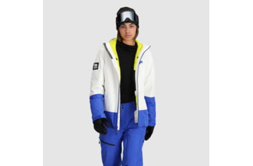 Image of Outdoor Research Tungsten II Jacket - Womens, Snow/Ultramarine, Extra Large, 3005912561009