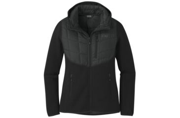 Image of Outdoor Research Vashon Hybrid Full-Zip - Womens, Black Heather, Small, 2681330012006