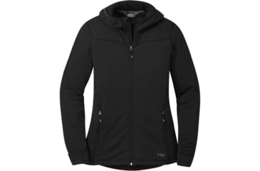 Image of Outdoor Research Vigor Full Zip Hoodie - Womens, Black, Large, 2776050001008