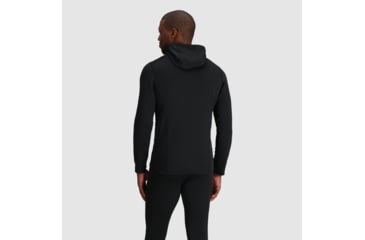 Image of Outdoor Research Vigor Grid Fleece Full Zip Hoodie - Mens, Black, Small, 3005030001006