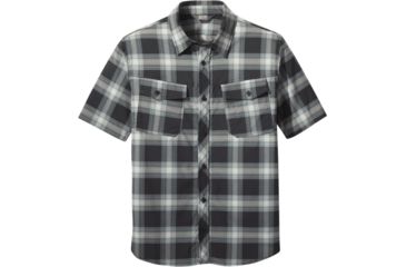 Image of Outdoor Research Wanderer Short Sleeve Shirt - Mens, Black Plaid, Medium, 2745051107007