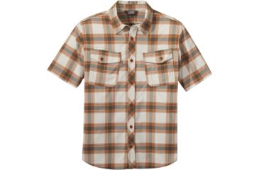 Image of Outdoor Research Wanderer Short Sleeve Shirt - Mens, Umber Plaid, Large, 2745051847008