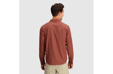 Image of Outdoor Research Way Station L/S Shirt - Mens, Brick Heather, S, 2799592294006