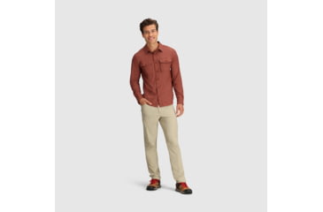 Image of Outdoor Research Way Station L/S Shirt - Mens, Brick Heather, S, 2799592294006