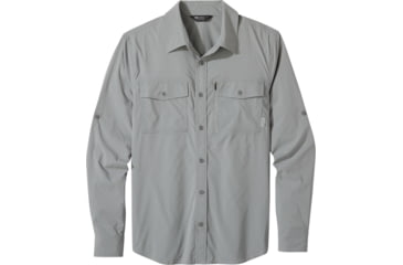 Image of Outdoor Research Way Station Long Sleeve Shirt - Mens, Light Pewter Heather, Extra Large, 2799591811009