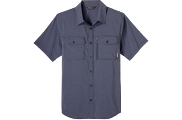Image of Outdoor Research Way Station Short Sleeve Shirt - Mens, Naval Blue Heather, Small, 2799581308006