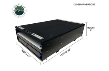 Image of Overland Vehicle Systems Camp Cargo Box Kitchen w/Slide Out Sink/Cooking Shelf/Work Station, Black, 21010401