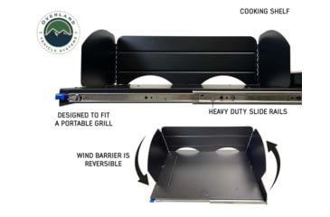 Image of Overland Vehicle Systems Camp Cargo Box Kitchen w/Slide Out Sink/Cooking Shelf/Work Station, Black, 21010401