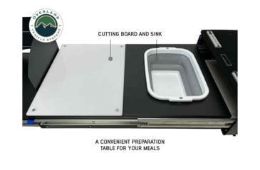 Image of Overland Vehicle Systems Camp Cargo Box Kitchen w/Slide Out Sink/Cooking Shelf/Work Station, Black, 21010401