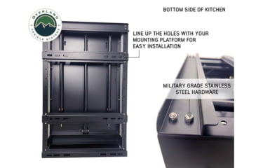 Image of Overland Vehicle Systems Camp Cargo Box Kitchen w/Slide Out Sink/Cooking Shelf/Work Station, Black, 21010401